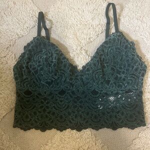 Emerald green bralette